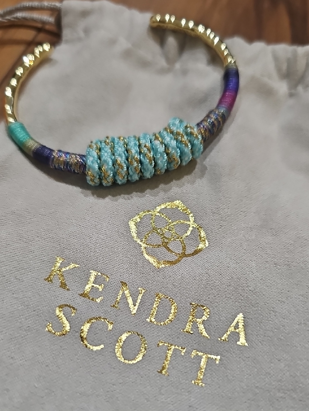 Kendra Scott Turquoise and Multicolor Wrapped Cuff Bracelet